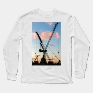 Cranes Over St Paul's Cathedral, London Long Sleeve T-Shirt